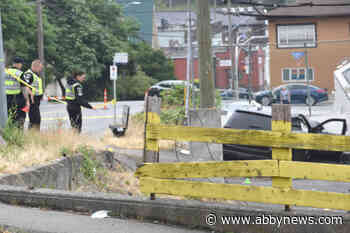 Police vehicle crashes in Abbotsford on way to shots-fired call - Abbotsford News
