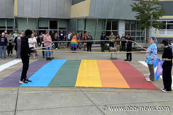 VIDEO: Abbotsford school district publishes short video of rainbow crosswalk unveiling - Abbotsford News