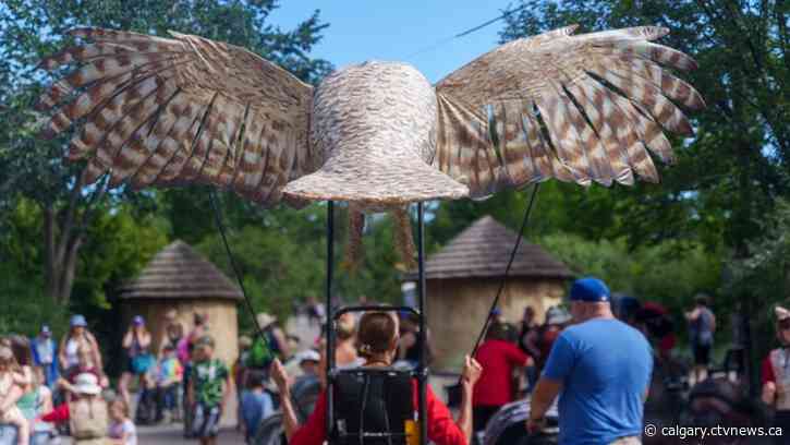 Calgary Zoo hosts parades featuring life-size puppets of endangered species