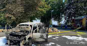Auto brennt am Hermannsdenkmal | Lokale Nachrichten aus Detmold - Lippische Landes-Zeitung