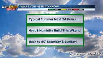 First Alert Weather: More seasonable, more reasonable temperatures today