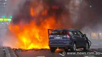Teen accused of fiery Harbour Bridge crash - news.com.au