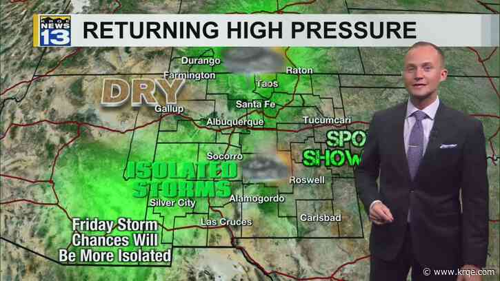 Slow moving storms return Friday