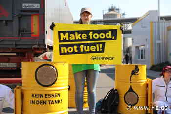 Protest in Zeitz: Greenpeace-Aktive fordern Südzucker zum Stopp der Verarbeitung von Weizen zu Biosprit auf – Nachrichten aus Leipzig - Leipziger Internet-Zeitung