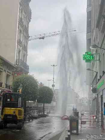 À Enghien-les-Bains, un geyser en plein centre-ville - actu.fr