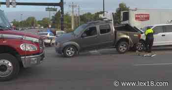 Man arrested after fleeing a scene, crashing into 4 vehicles near Oliver Lewis Way and Main Street - LEX 18 News - Lexington, KY