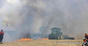 Feuerwehr-Großeinsatz im Kreis Bamberg: Getreidefelder entzünden sich