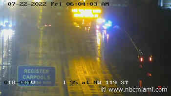 Fatal Crash Closes Southbound Lanes of I-95 in Miami-Dade