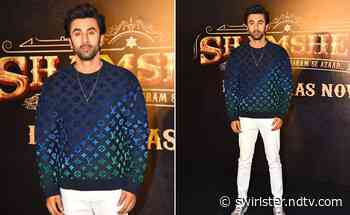 Ranbir Kapoor's Subtle But Savvy Dash Of Colour In A Rs 1.12 Lakh Louis Vuitton Sweatshirt, White Jeans And Sneakers - NDTV Swirlster