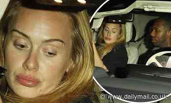 Adele reveals her VERY plump lips on dinner date with beau Rich Paul - Daily Mail