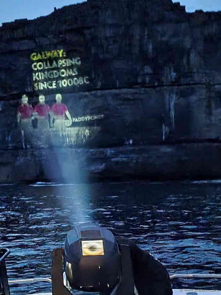 Paddy Power stokes football rivalry with 60m-high cliff projection