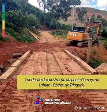OBRAS 47- construção da ponte no Córrego do Lobato - Distrito de Trindade - Prefeitura de Iúna (.gov)