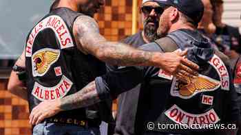This is what it looked like as Hells Angels bikers descended on Toronto