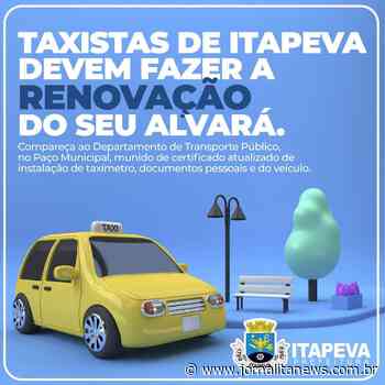 Prefeitura informa que taxistas de Itapeva devem fazer a renovação do alvará - Jornal Ita News