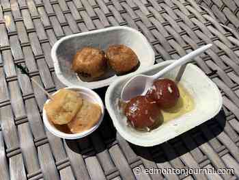Three to Eat: some very sweet balls on a plate are at Taste of Edmonton