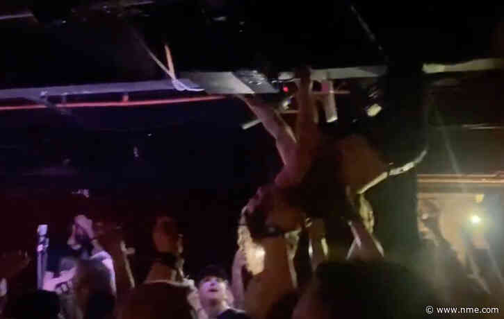 Foxing fan goes viral for climbing the ceiling at Ohio show