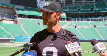 Third-string quarterback Jake Dolegala will start Sunday for the Saskatchewan Roughriders