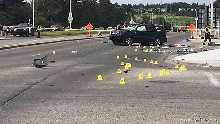 1 dead, Bow Trail shut down at 45 Street following vehicle rollover