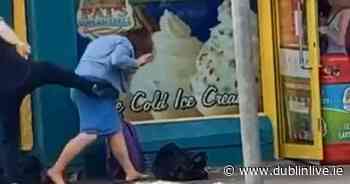 Woman kicked in head as savage brawl captured in shocking footage - Dublin Live