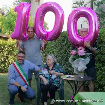I cento anni di Vivalda Tosi con torta e rose - Comune di Albinea