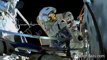 Russian and European Spacewalkers Wrap Up Robotic Arm Excursion at Space Station