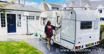 The brown and beige interior caravan bought for £1.4k which is now absolutely amazing inside