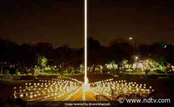 "Do Take Part...": PM Tweets Pic Of Sky Beam Light "Digital Jyot " - NDTV