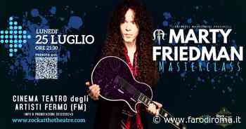 Il rock a Fermo: masterclass del famoso chitarrista Marty Friedman lunedì 25 luglio - Farodiroma