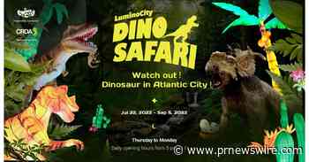 LuminoCity Dinosaur Safari brings dinosaur displays and lighting sculptures to Atlantic City this summer