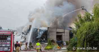 Uitslaande brand legt bedrijfsloods van 1.000 vierkante meter in de as, één persoon lichtgewond afgevoerd - Het Laatste Nieuws