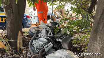 Motociclista bate em caminhão betoneira e morre em Caratinga - Globo