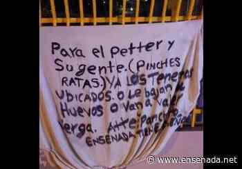 Amaneció una manta con amenazas en las Lomitas - Ensenada.net