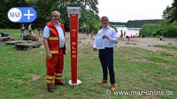 Ludwigsfelde: Notrufsäule am Siethener See für Sicherheit der Badegäste - Märkische Allgemeine Zeitung