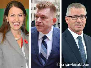 Three candidates atop UCP leadership race, according to Leger poll - Calgary Herald