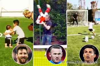 Footballlers who trained on their backyard pitches during coronavirus crisis, from Messi to Ronaldo and... - The Sun