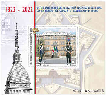 Francobollo celebrativo del bicentenario dell'attività addestrativa nell'Arma - Prima Vercelli