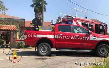 Casa in fiamme a Livorno Ferraris - Prima Vercelli