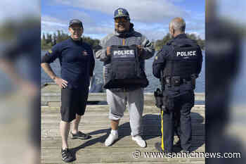 New West Shore RCMP uniform patch features Lekwungen translation - Saanich News