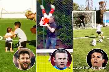 Footballlers who trained on their backyard pitches during coronavirus crisis, from Messi to Ronaldo and... - The US Sun