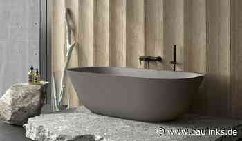 Villeroy & Bochs freistehende Badewanne Theano in trendigem Grau