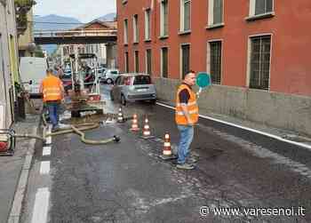 Guasto alla rete idrica in via Huber a Germignaga: disagi al traffico - VareseNoi.it