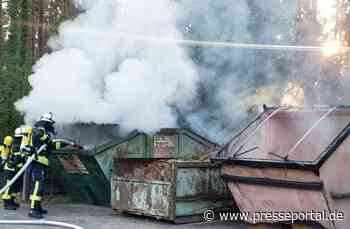 FW Celle: Waldbrand und/oder Containerbrand - Celler Feuerwehr im Einsatz!