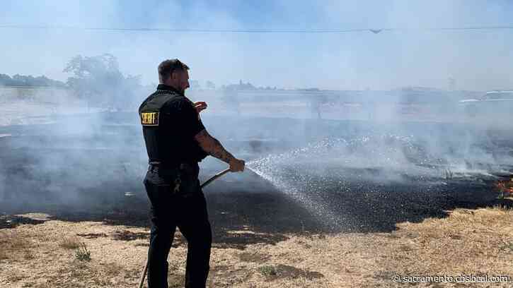 Solano County Deputies Protect Home From Grass Fire