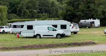 Travellers set up camp next to Commonwealth Games site in Sutton Coldfield - Birmingham Live