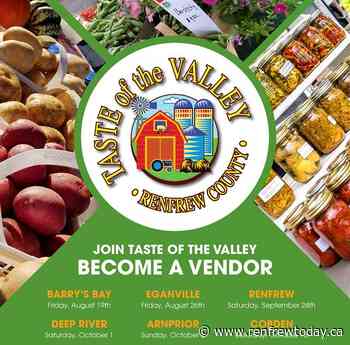 Vendors sought for summer Taste of the Valley schedule - renfrewtoday.ca