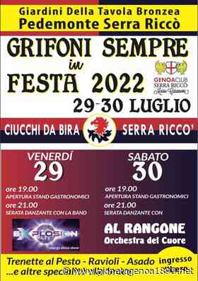Il 29 e 30 luglio la festa del Genoa Club Serra Riccò - PianetaGenoa1893 - Pianetagenoa1893.net