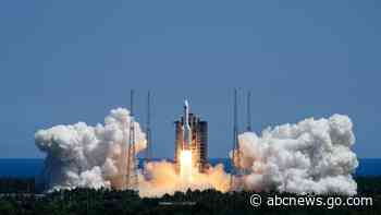 China launches one of 2 lab modules to join space station