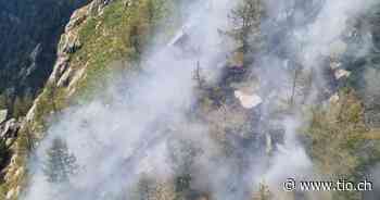 Incendio sul Pizzo Sassello, pompieri all'opera - Ticinonline