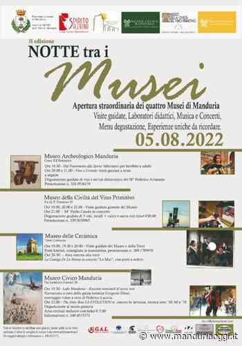MANDURIA – Il 5 agosto la seconda edizione della 'Notte tra i Musei' - ManduriaOggi