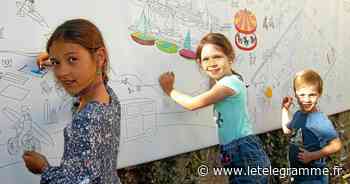 Guidel - À Guidel, petits et grands sont invités à colorier une fresque graphique en centre-ville - Le Télégramme